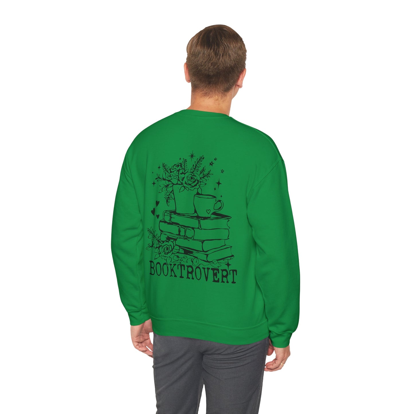 Booktrovert Black Text - Unisex Heavy Blend™ Crewneck Sweatshirt