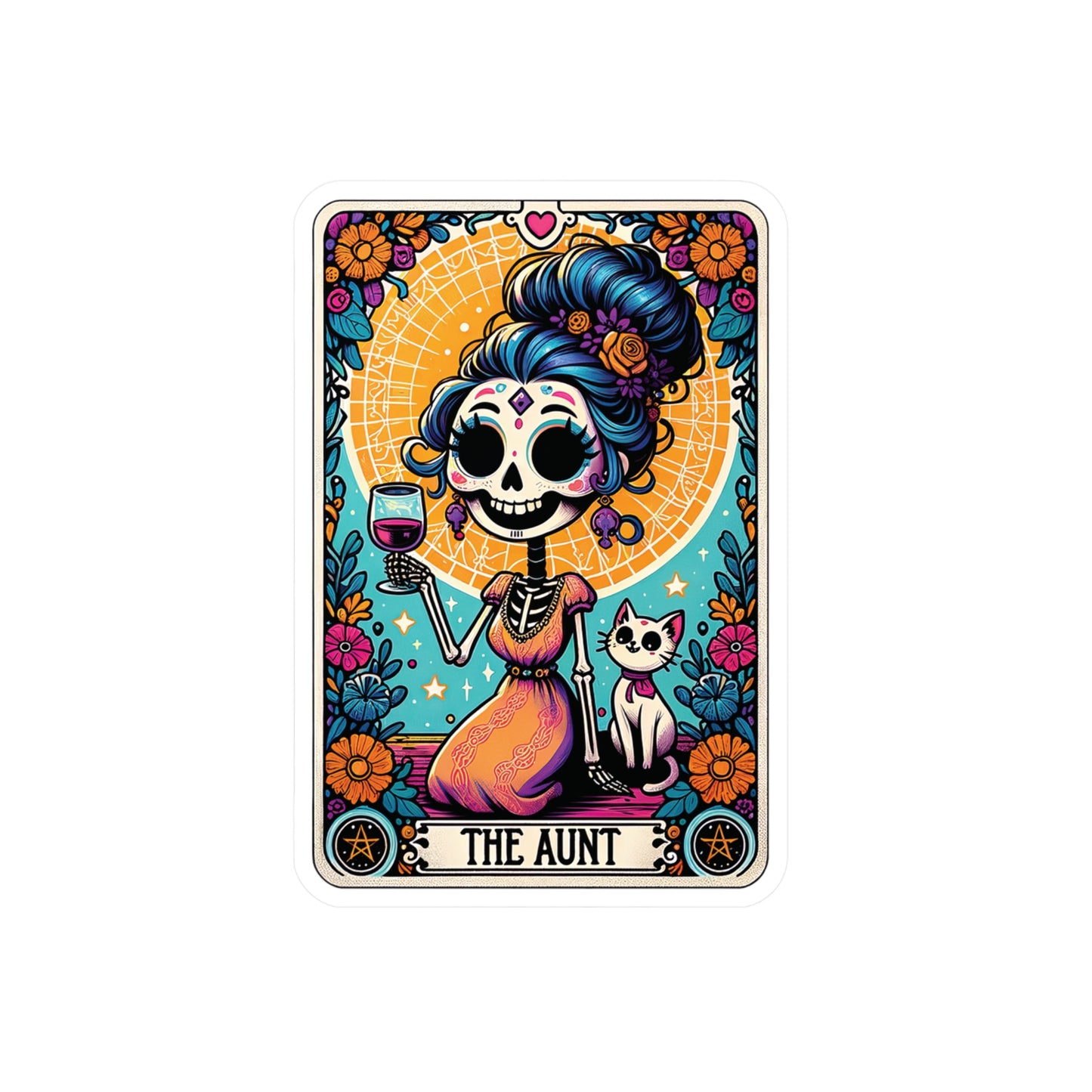 The Aunt Tarot Card - Kiss-Cut Vinyl Decals