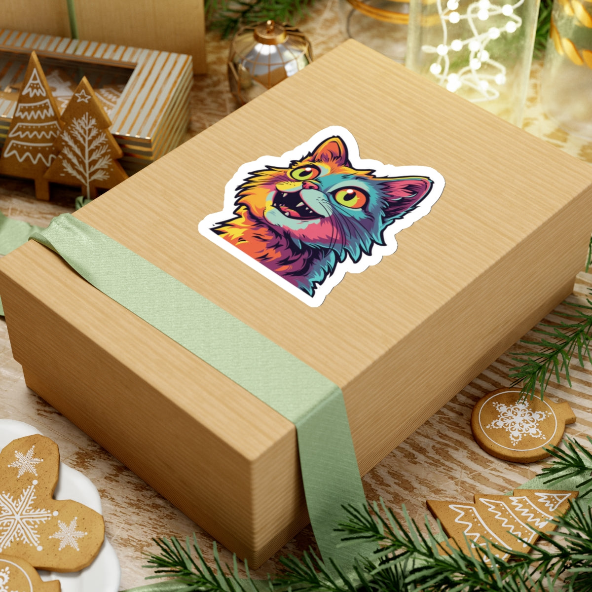 Colorful Cat - Kiss-Cut Stickers