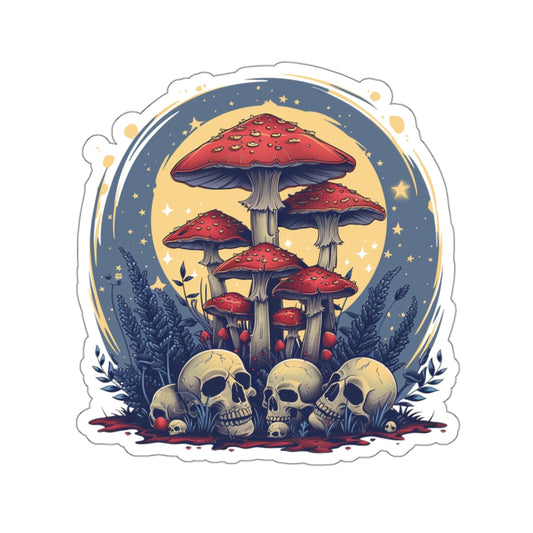 Mushrooms Skulls v.5 - Kiss-Cut Stickers