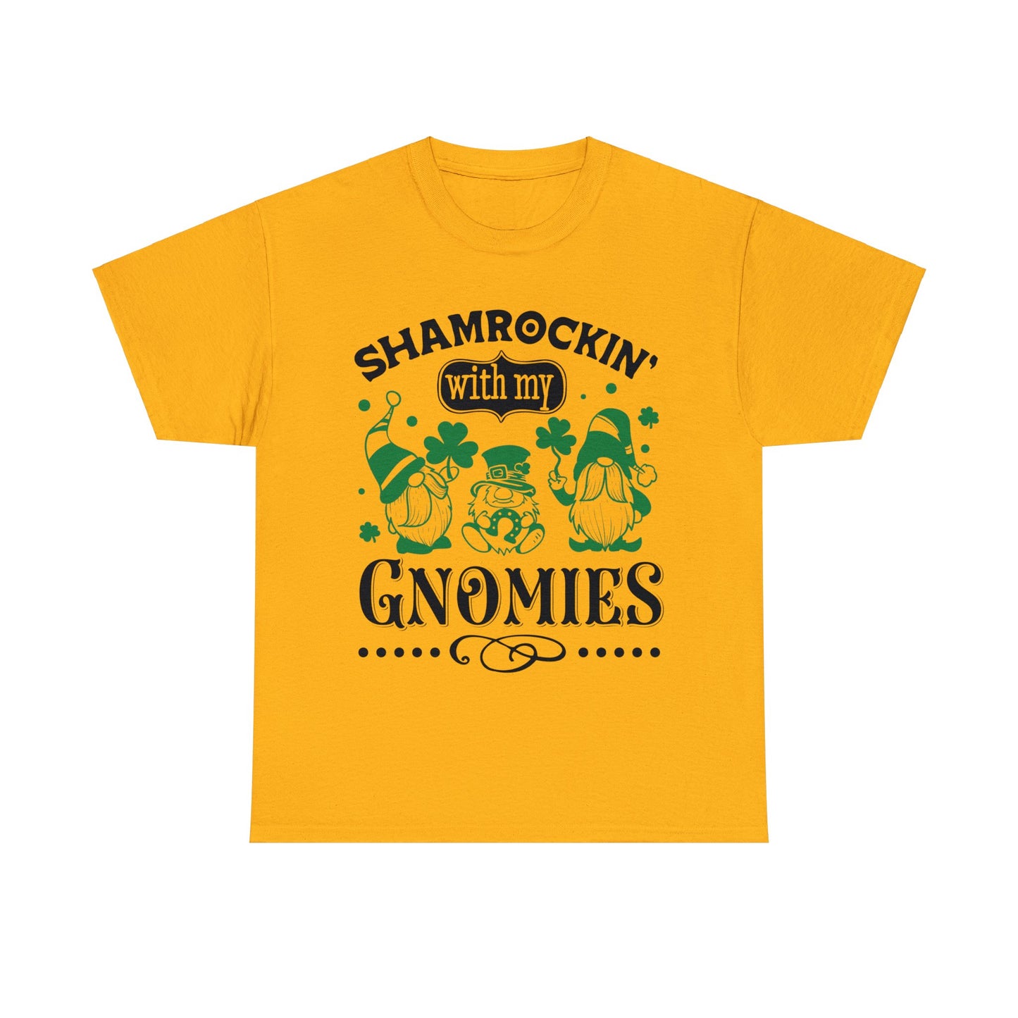 Shamrockin' With My Gnomies - Unisex Heavy Cotton Tee