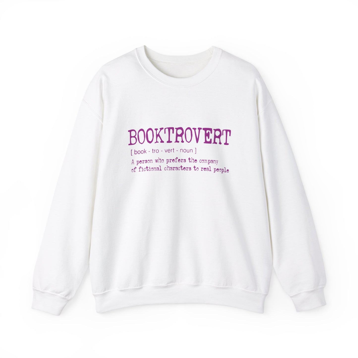 Booktrovert Pink Text - Unisex Heavy Blend™ Crewneck Sweatshirt