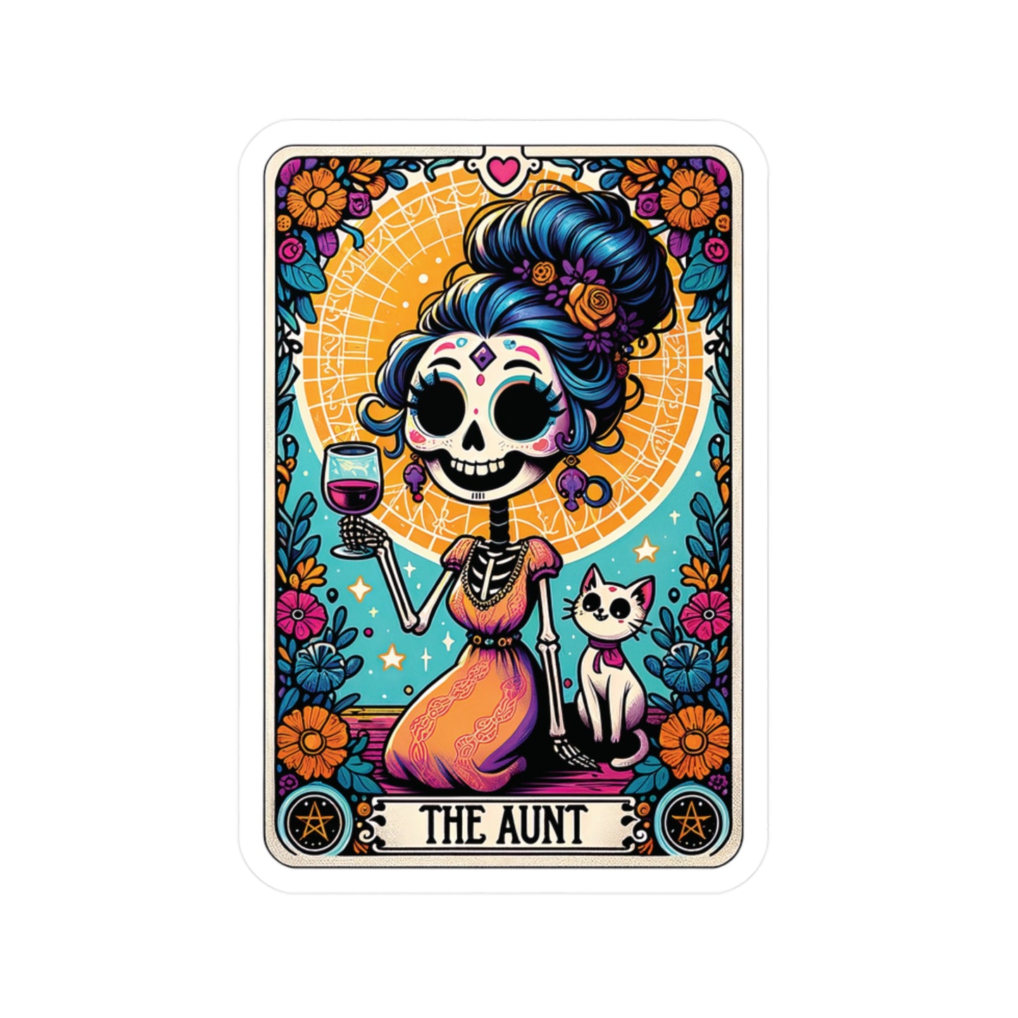 The Aunt Tarot Card - Kiss-Cut Vinyl Decals