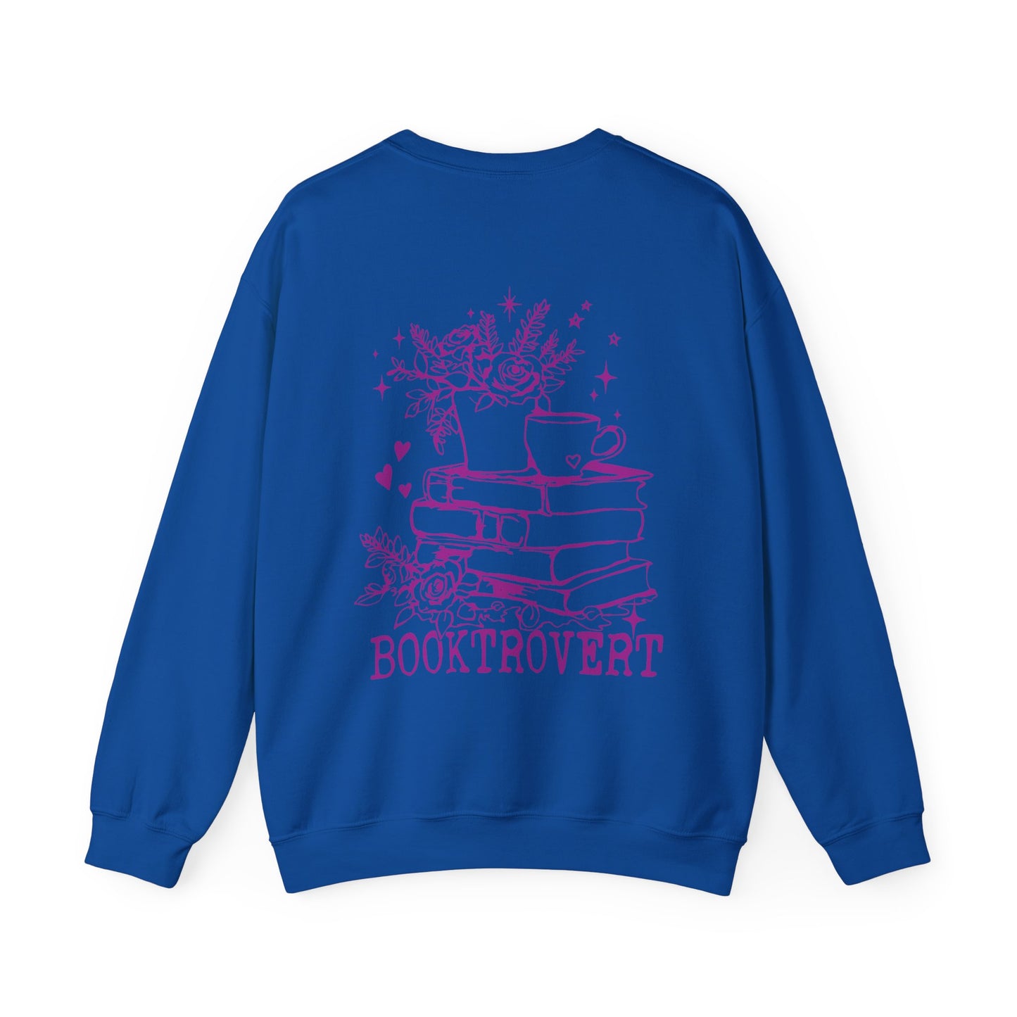 Booktrovert Pink Text - Unisex Heavy Blend™ Crewneck Sweatshirt