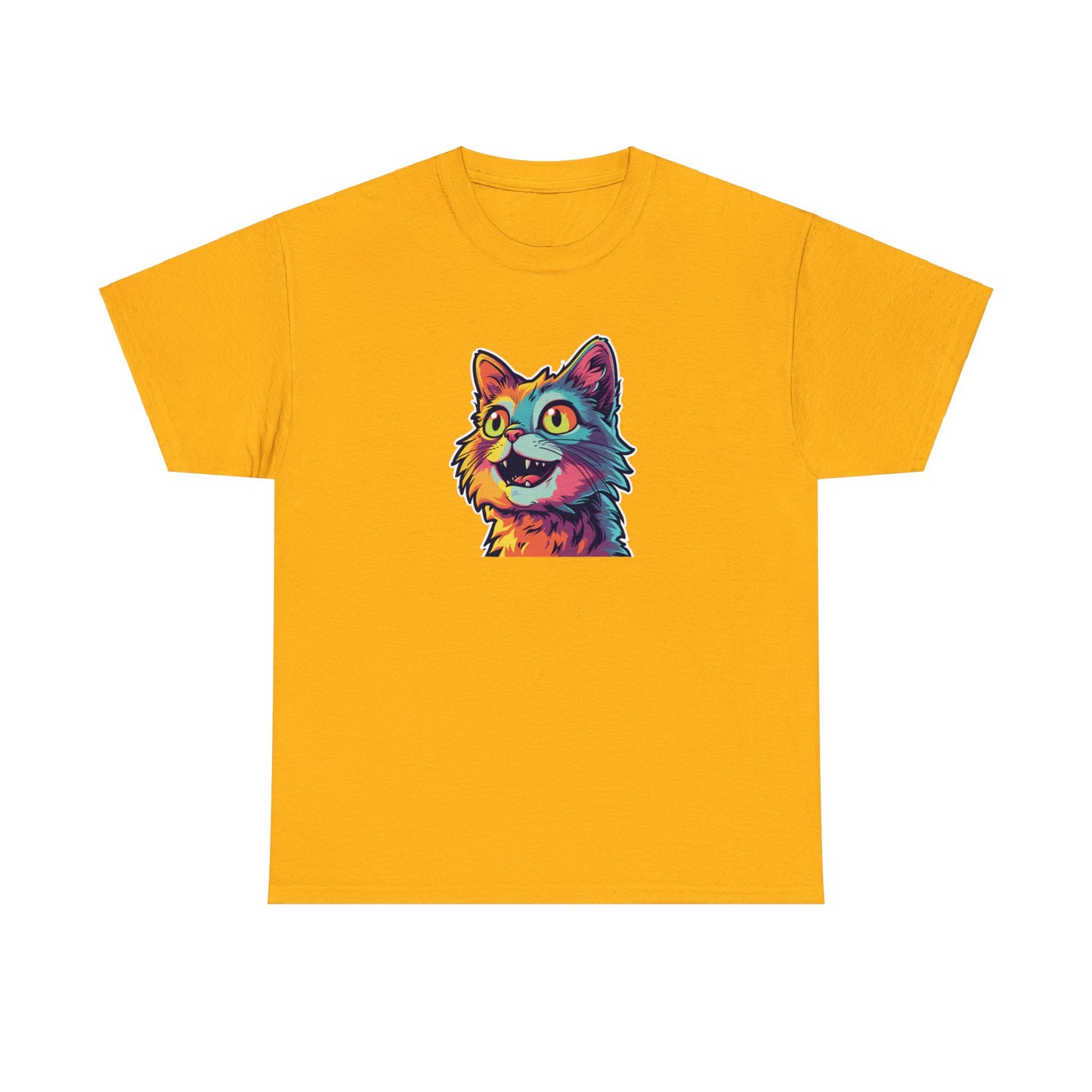 Colorful Kitten - Unisex Heavy Cotton Tee