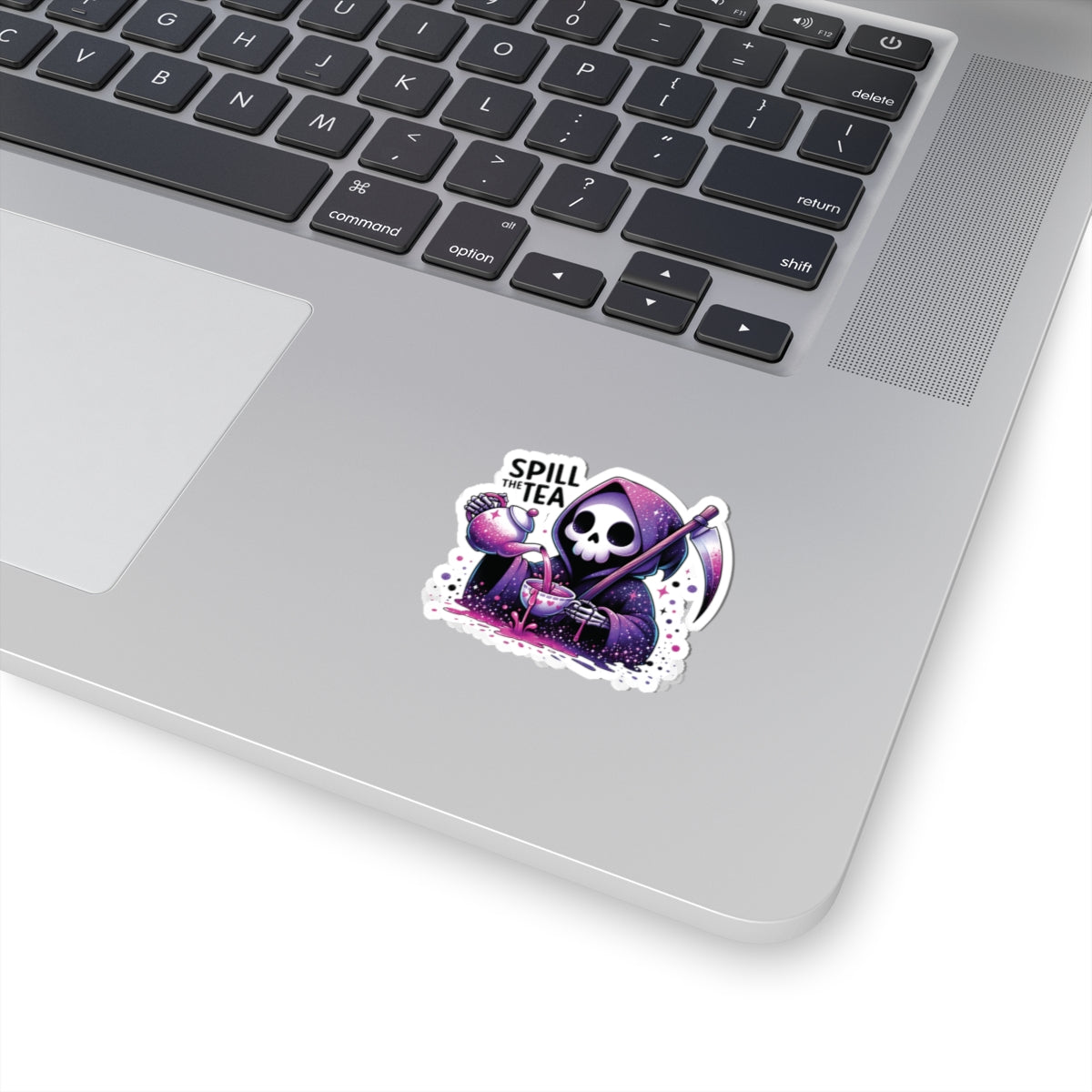 Spill The Tea Grim Reaper - Kiss-Cut Stickers