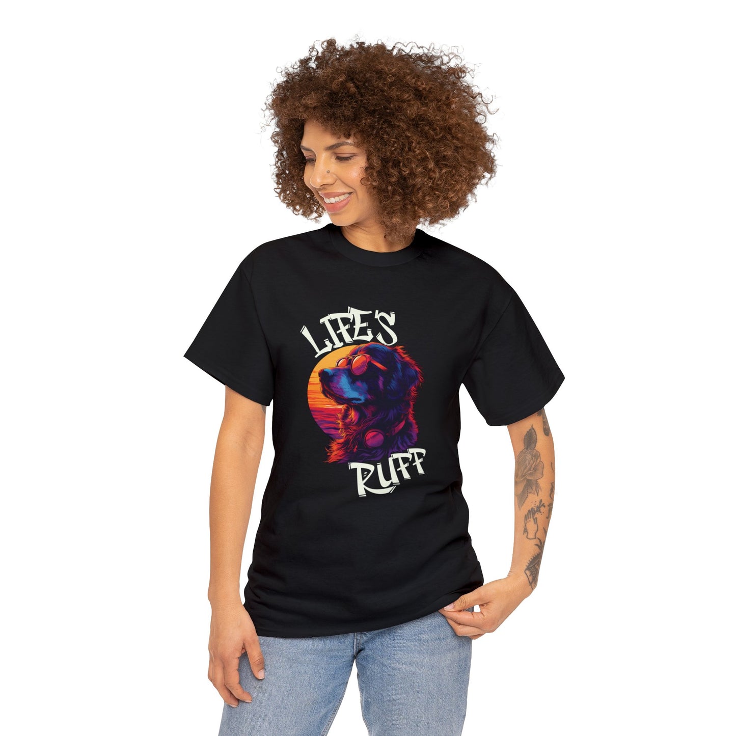 Cool Doggo Life's Ruff - Unisex Heavy Cotton Tee