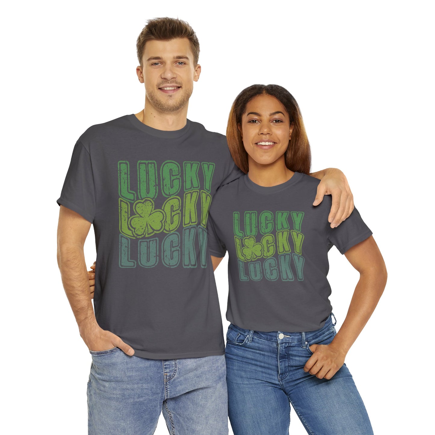 Lucky Lucky Lucky - Unisex Heavy Cotton Tee