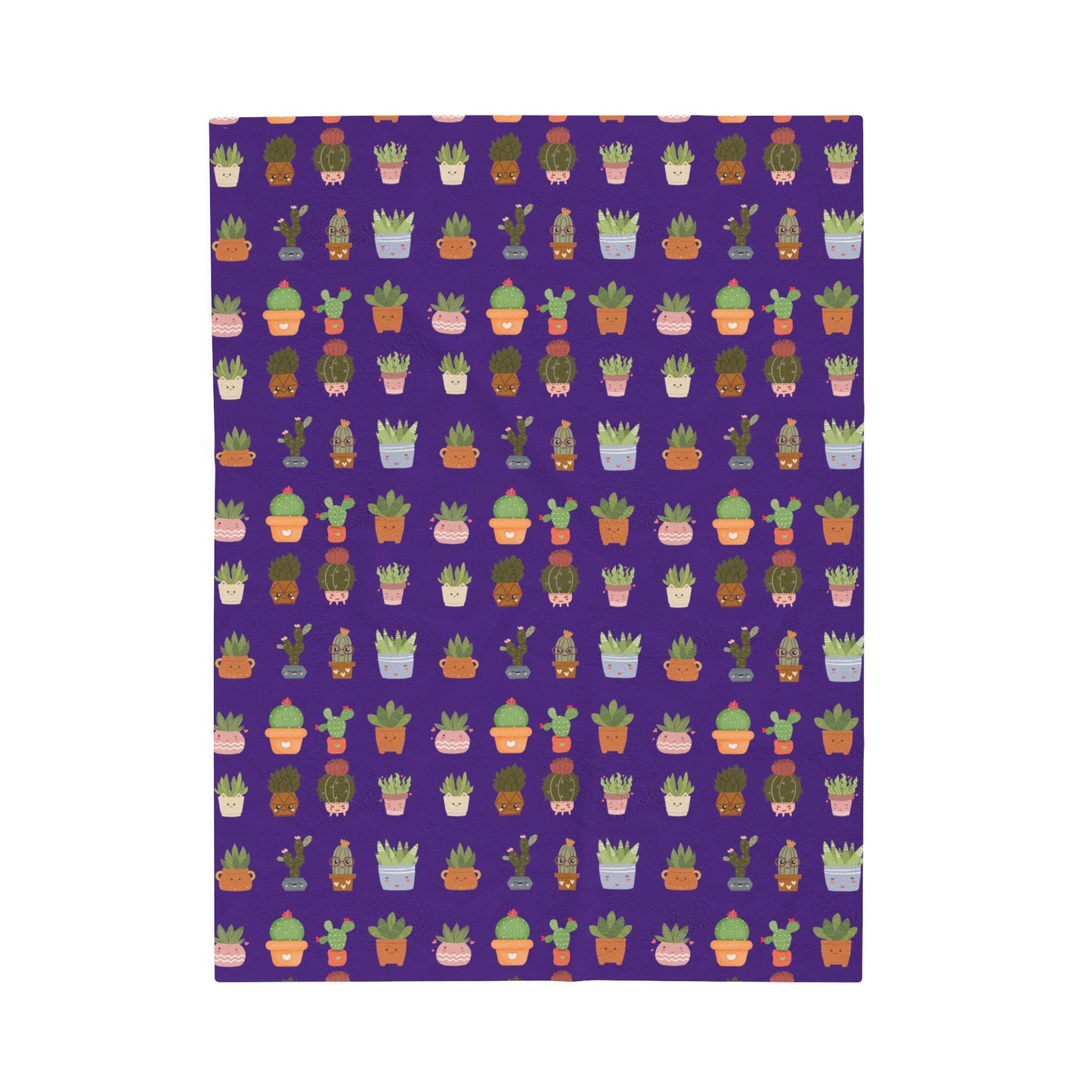 Purple Plants Velveteen Plush Blanket