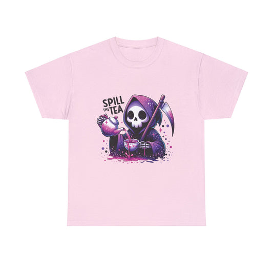 Spill the Tea Grim Reaper - Unisex Heavy Cotton Tee