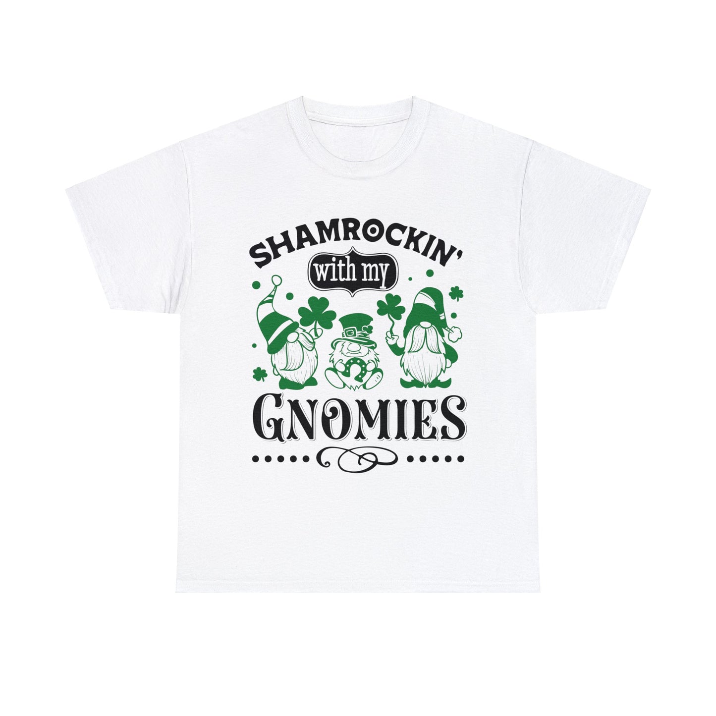 Shamrockin' With My Gnomies - Unisex Heavy Cotton Tee