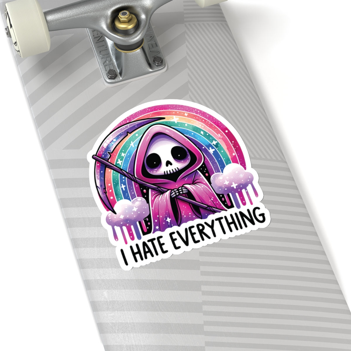 I Hate Everything Grim Reaper - Kiss-Cut Stickers