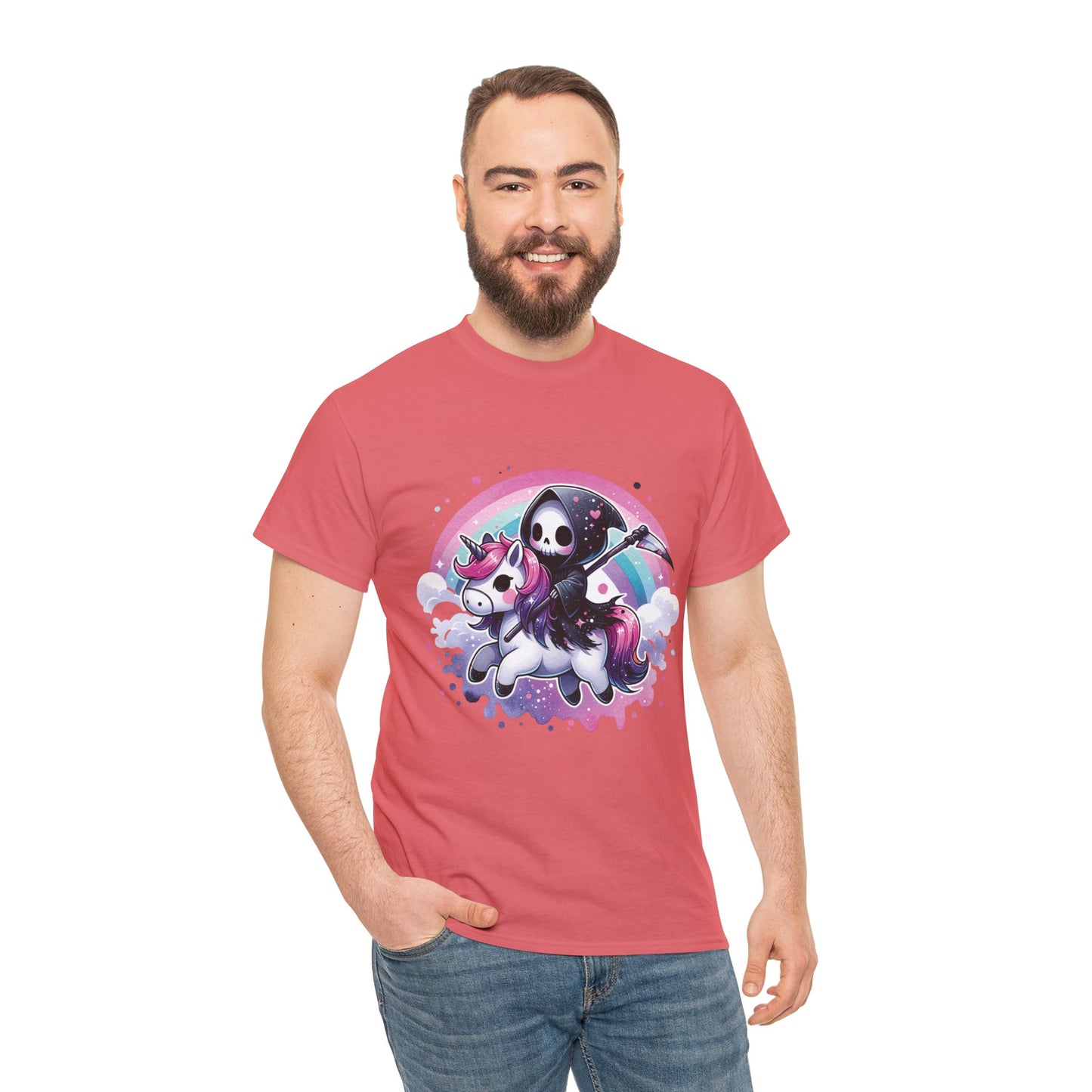 Grim Reaper Unicorn - Unisex Heavy Cotton Tee