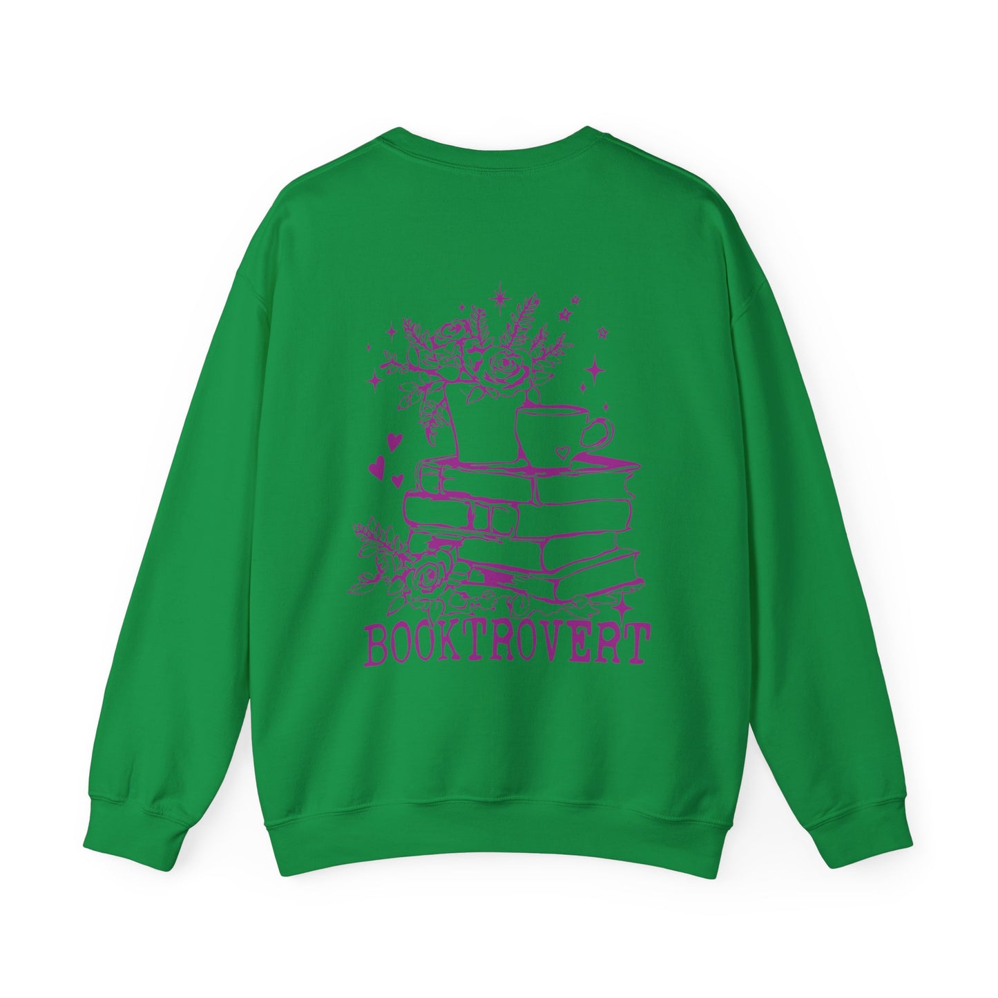 Booktrovert Pink Text - Unisex Heavy Blend™ Crewneck Sweatshirt