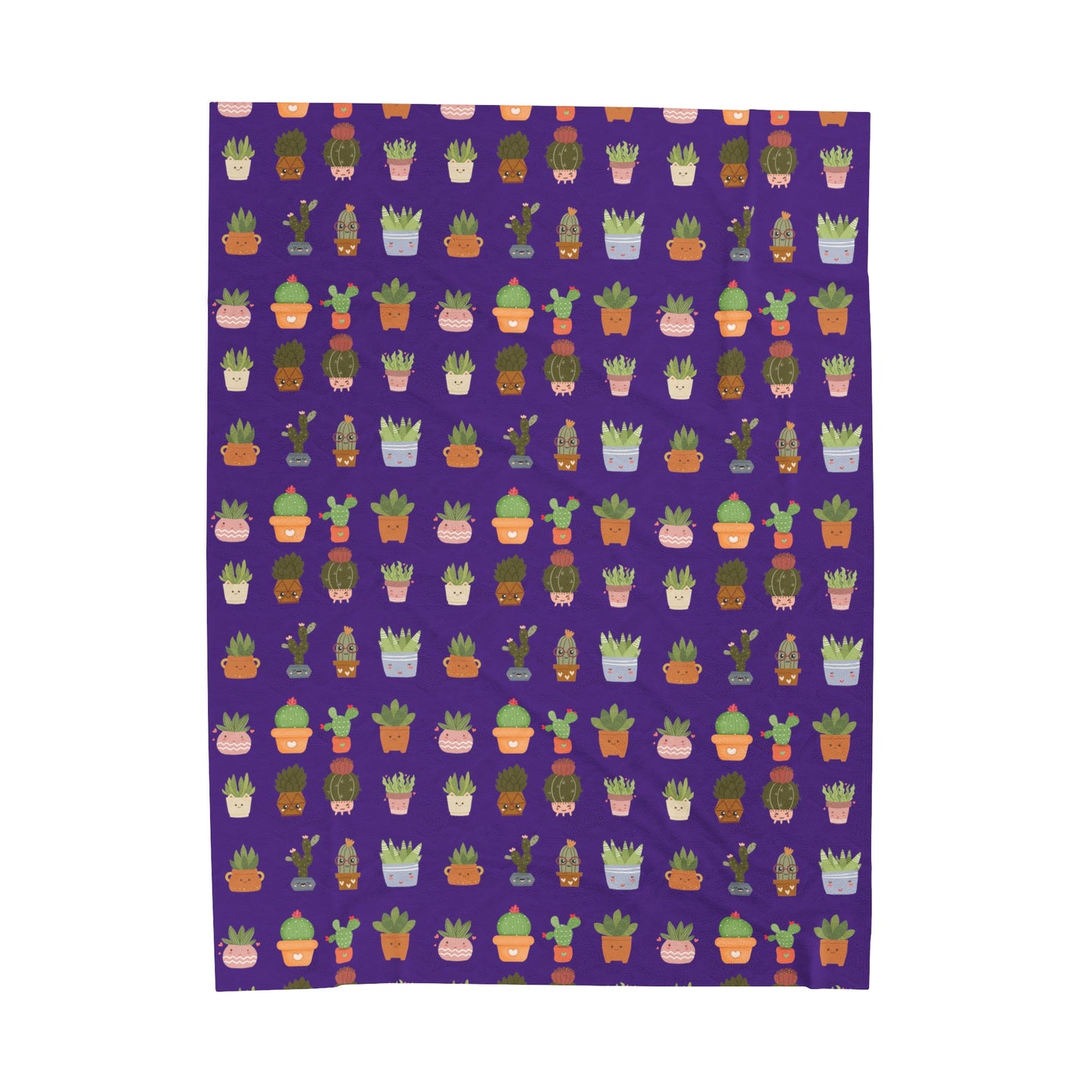 Purple Plants Velveteen Plush Blanket