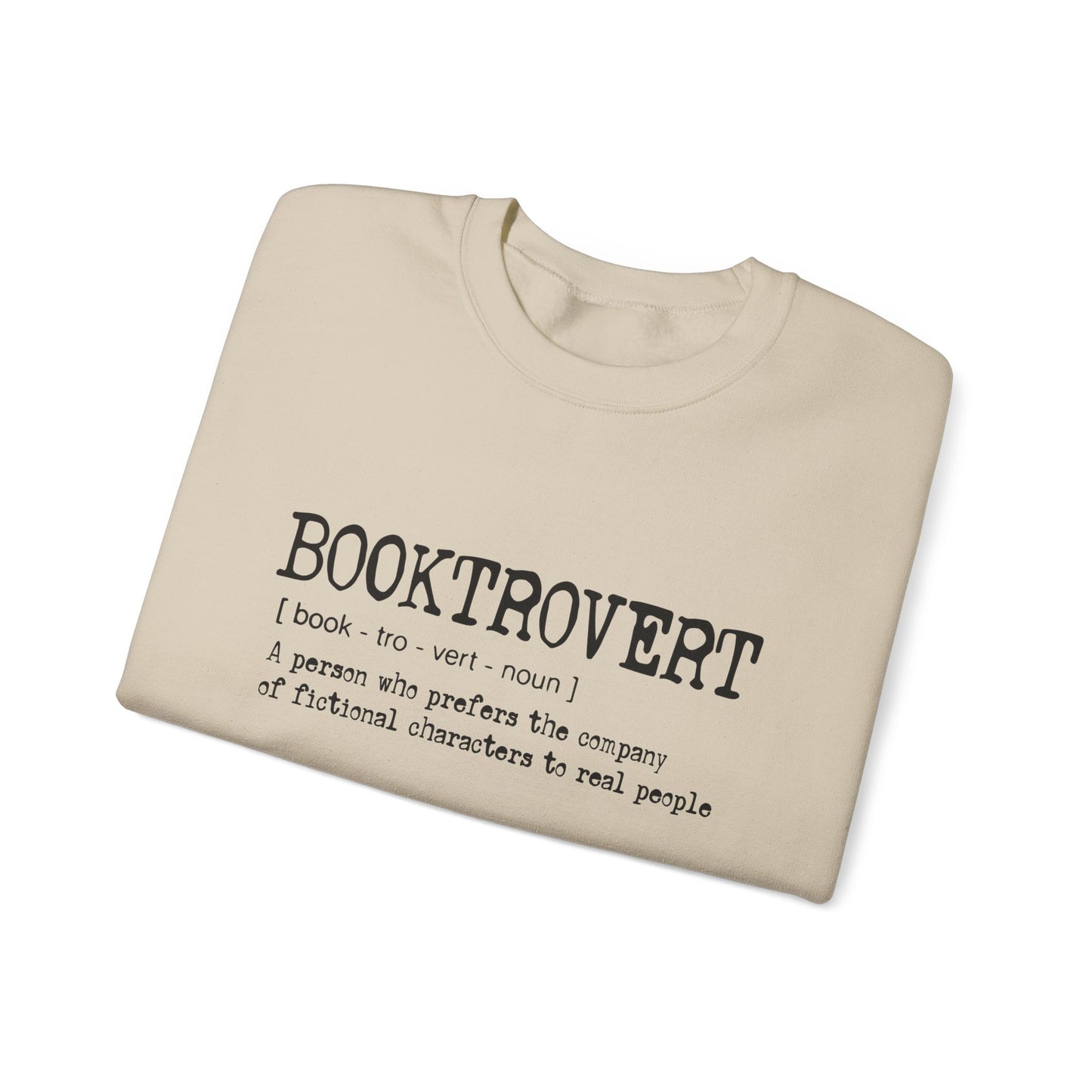 Booktrovert Black Text - Unisex Heavy Blend™ Crewneck Sweatshirt