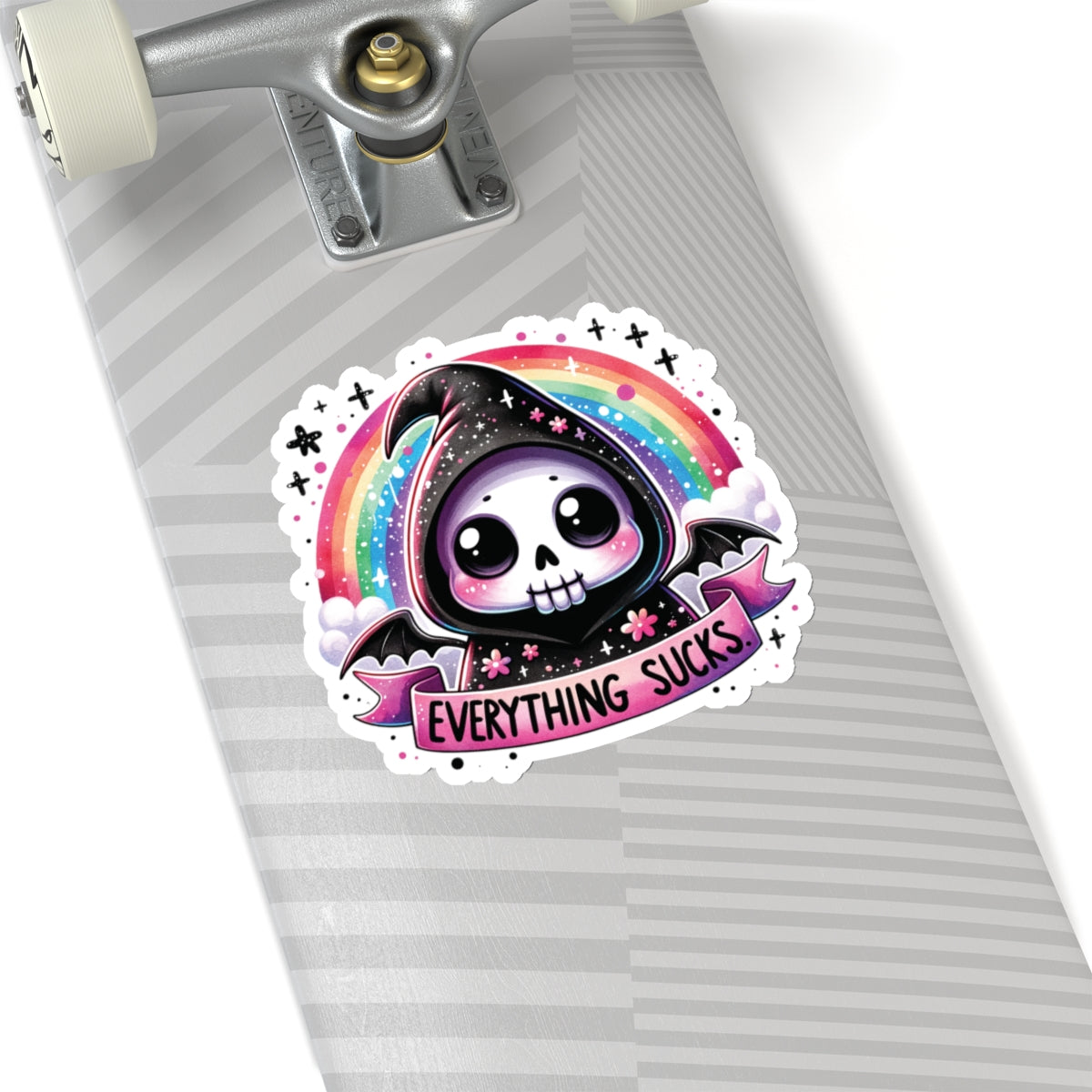 Everything Sucks Grim Reaper - Kiss-Cut Stickers