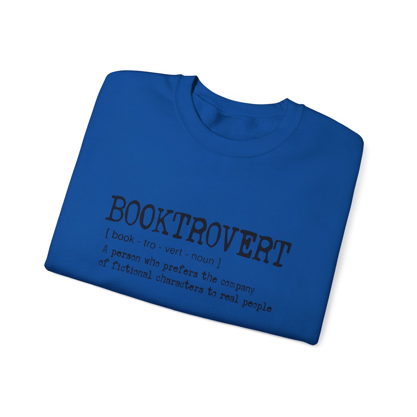 Booktrovert Black Text - Unisex Heavy Blend™ Crewneck Sweatshirt