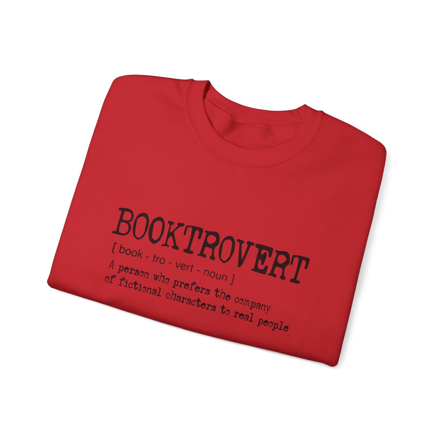 Booktrovert Black Text - Unisex Heavy Blend™ Crewneck Sweatshirt