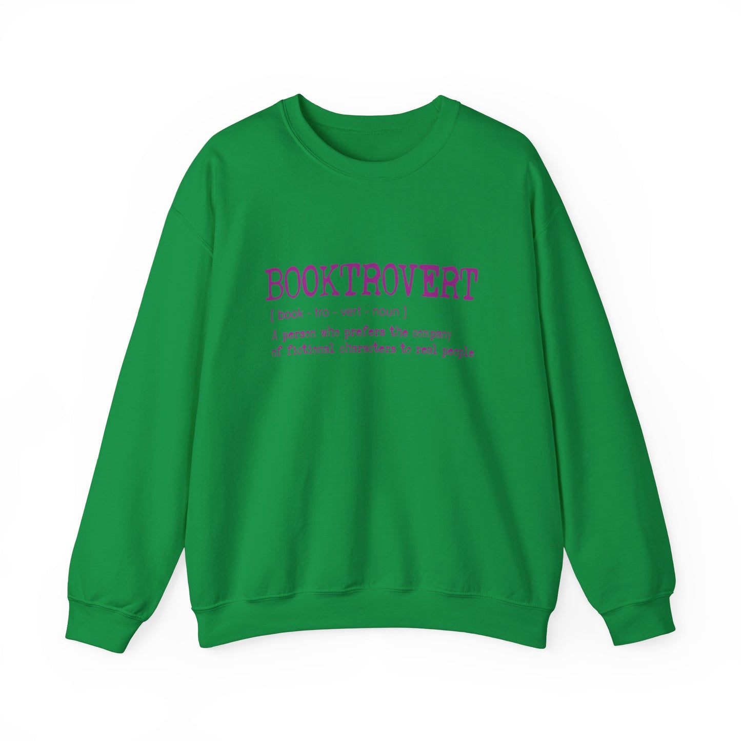 Booktrovert Pink Text - Unisex Heavy Blend™ Crewneck Sweatshirt