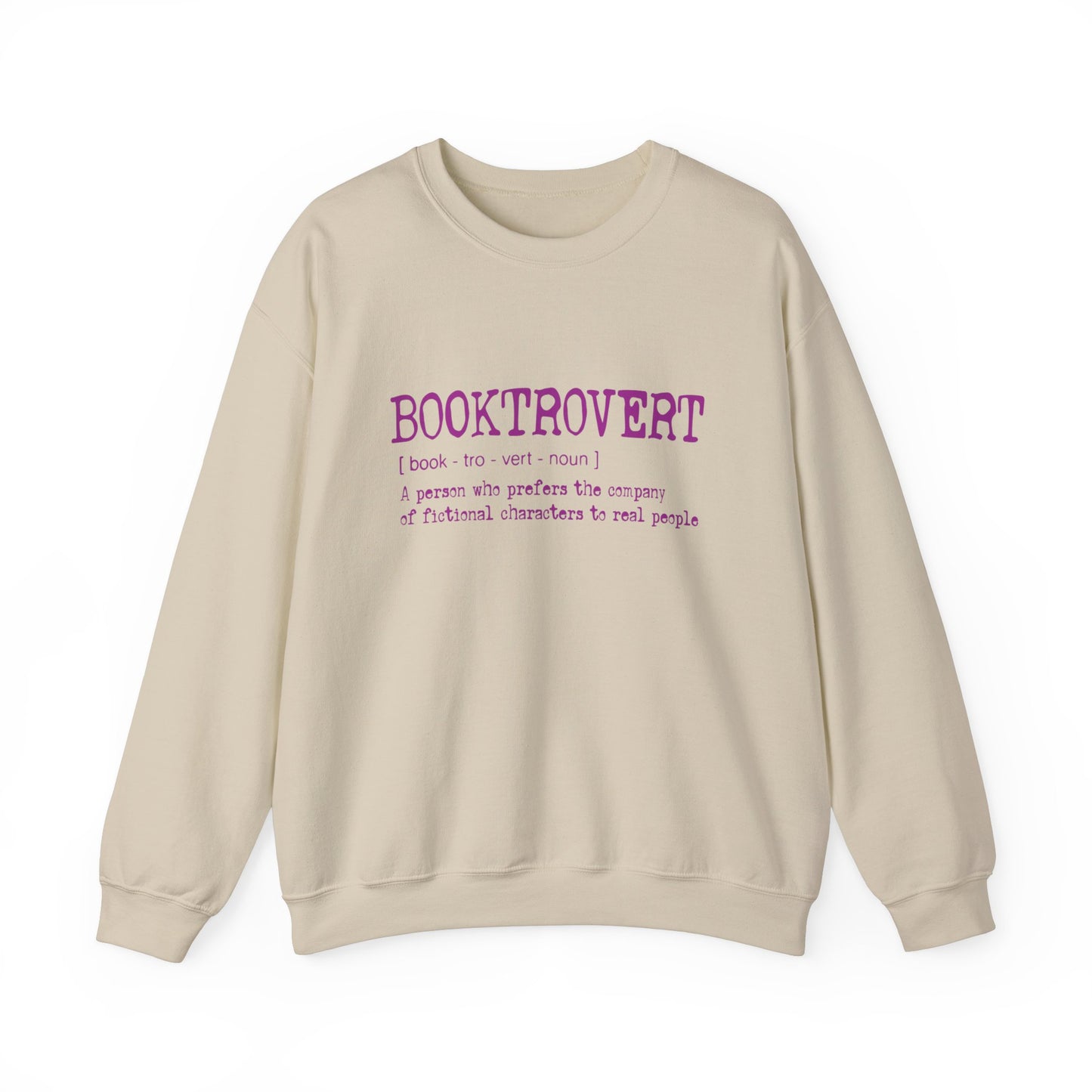 Booktrovert Pink Text - Unisex Heavy Blend™ Crewneck Sweatshirt