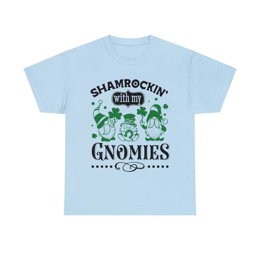 Shamrockin' With My Gnomies - Unisex Heavy Cotton Tee