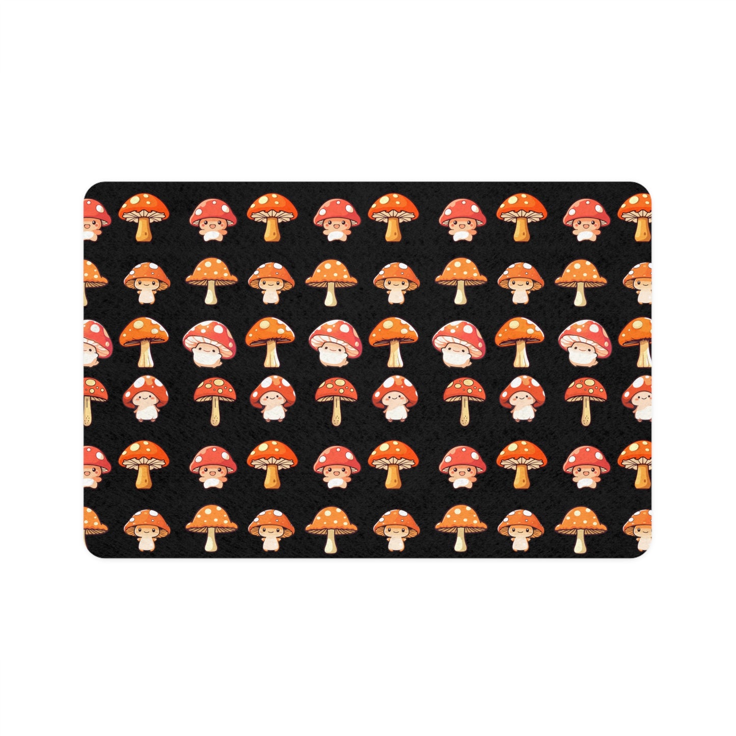 Mushroom Pet Food Mat (12x18) Black