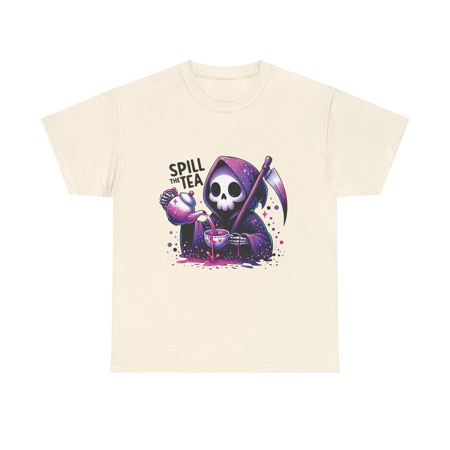 Spill the Tea Grim Reaper - Unisex Heavy Cotton Tee