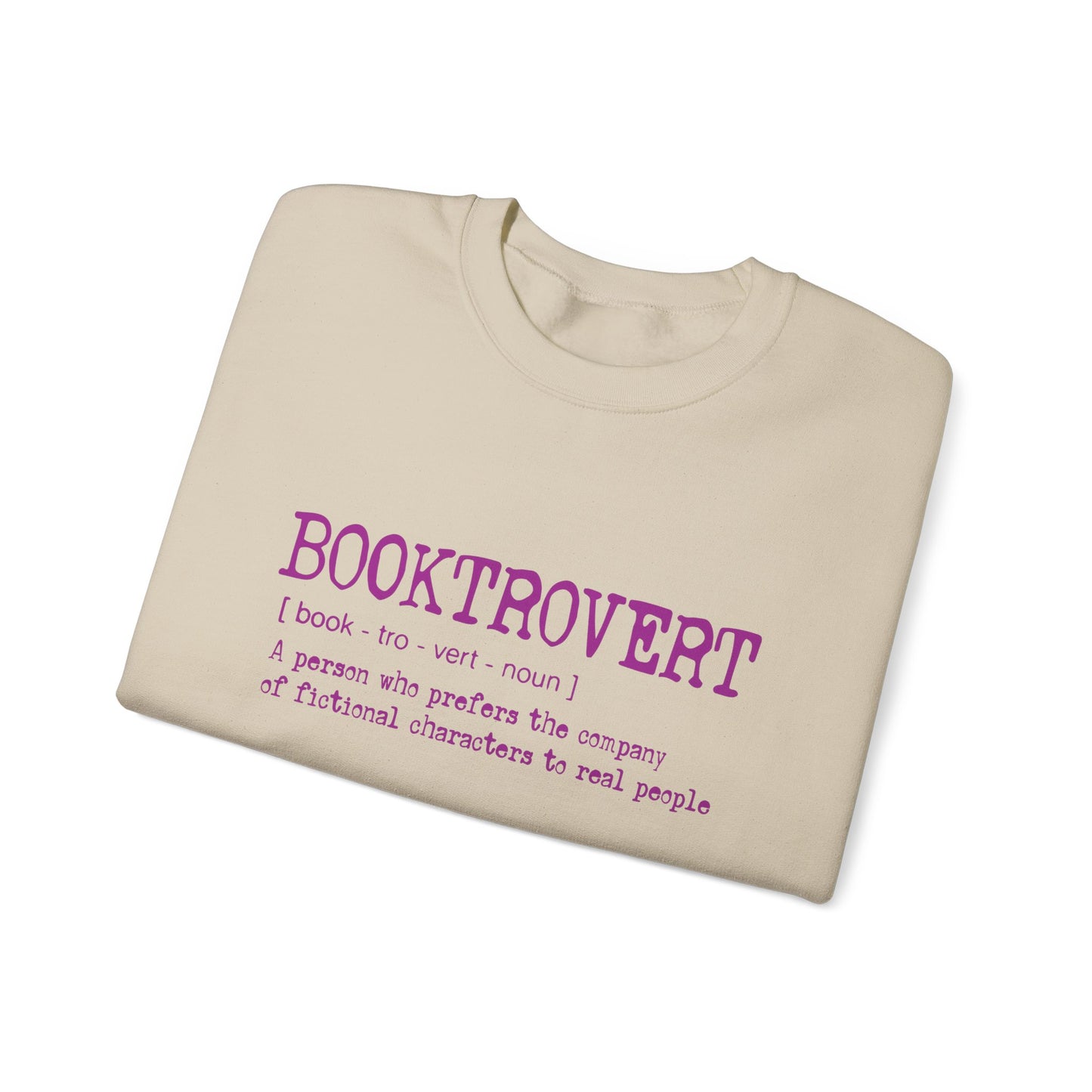 Booktrovert Pink Text - Unisex Heavy Blend™ Crewneck Sweatshirt