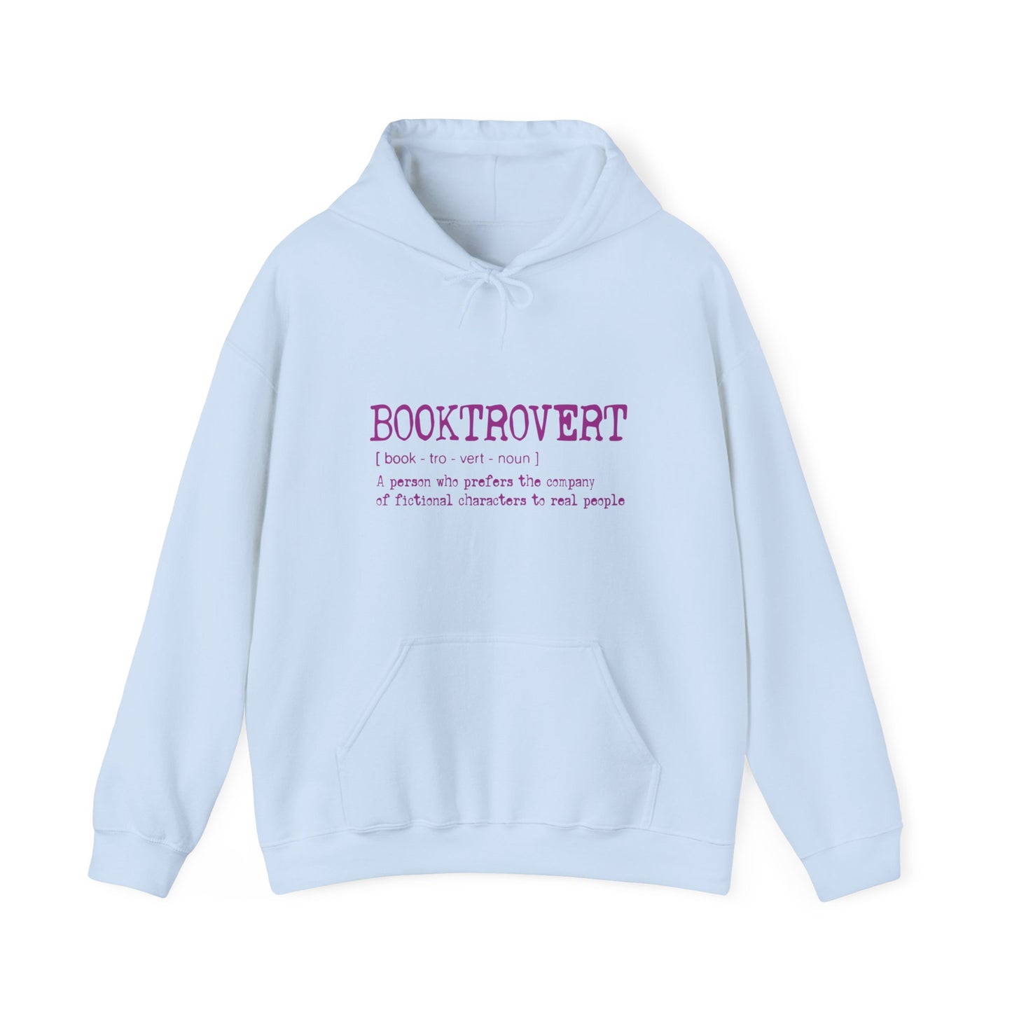 Booktrovert Hoody - Pink Text - Unisex Heavy Blend™ Hooded Sweatshirt