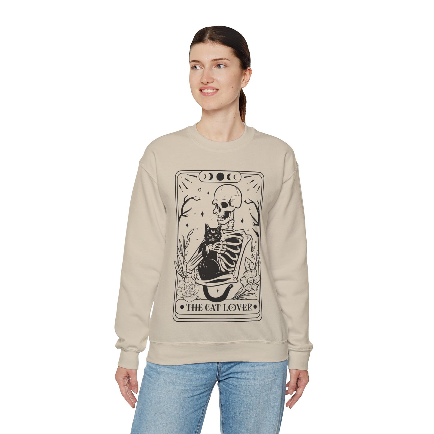 Cat Lover Skeleton - Unisex Heavy Blend™ Crewneck Sweatshirt