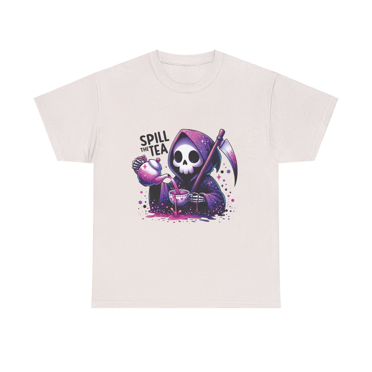 Spill the Tea Grim Reaper - Unisex Heavy Cotton Tee