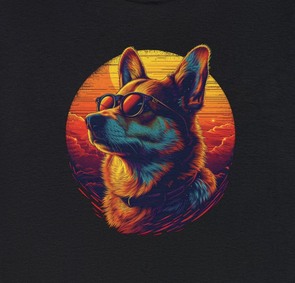 Corgi in Sunglasses - Unisex Heavy Cotton Tee