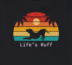 Life's Ruff Bowing Dog - Unisex Heavy Cotton Tee