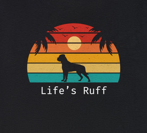 Life's Ruff Rottie w/Tail - Unisex Heavy Cotton Tee